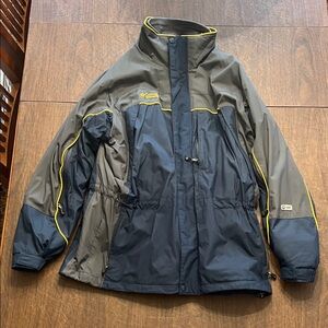 Columbia Hoodoo Gray and Blue Jacket with Yellow Trim Interchange Ski Jacket